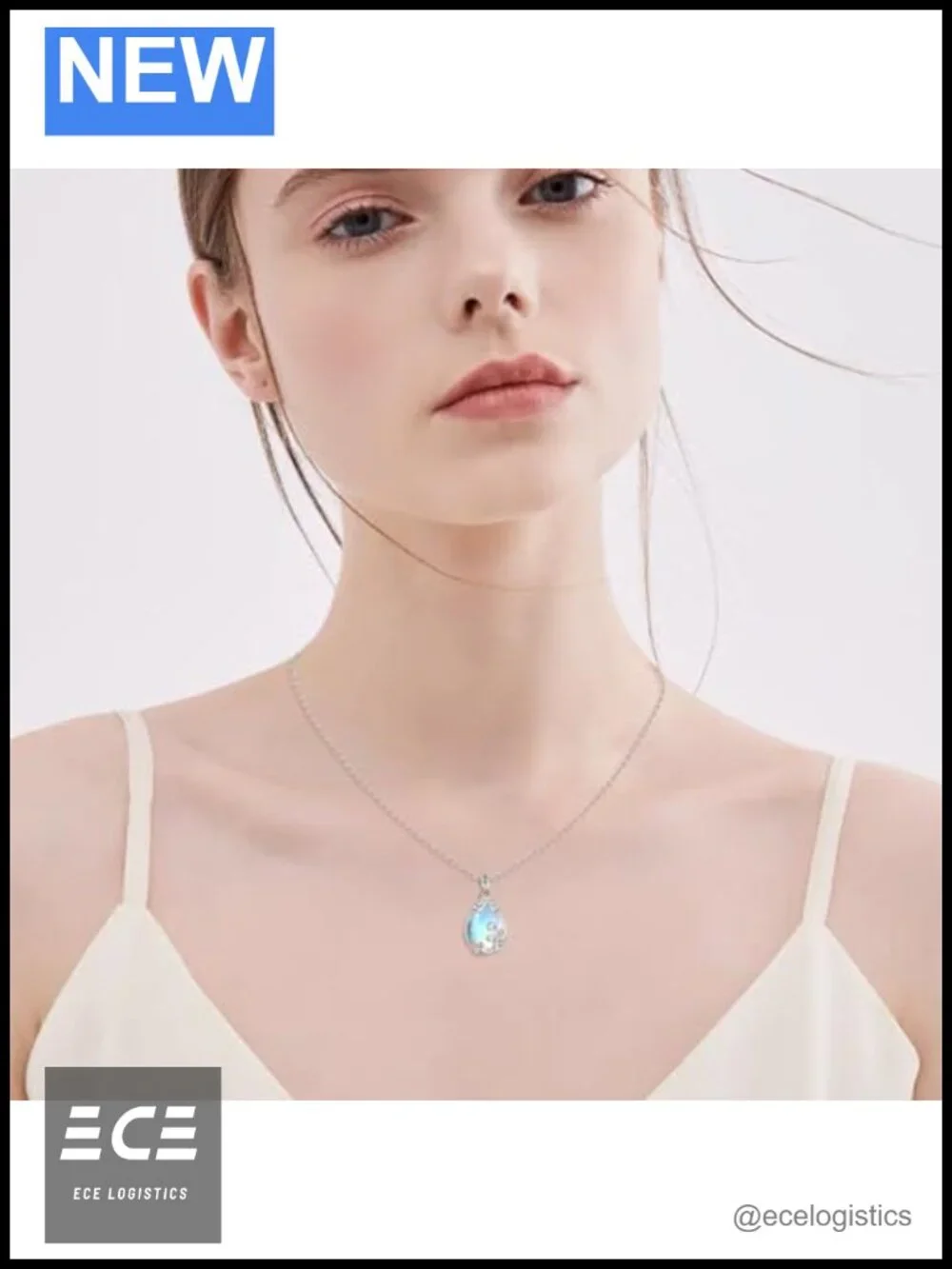 Moonstone Filigree Tree Cat Pendant Necklace Rhodium Plated 18in Women Jewelry